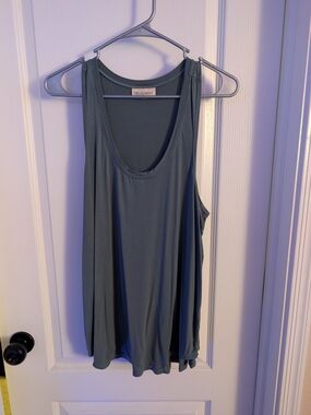 78&Sunny Everyday Scoop Neck Tank Top - Slate Teal